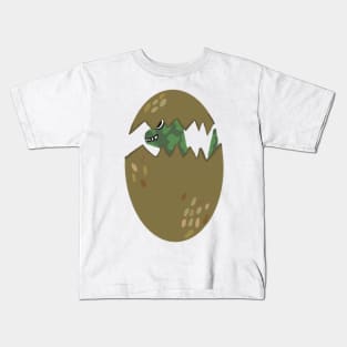 Baby dinosaur in egg Kids T-Shirt